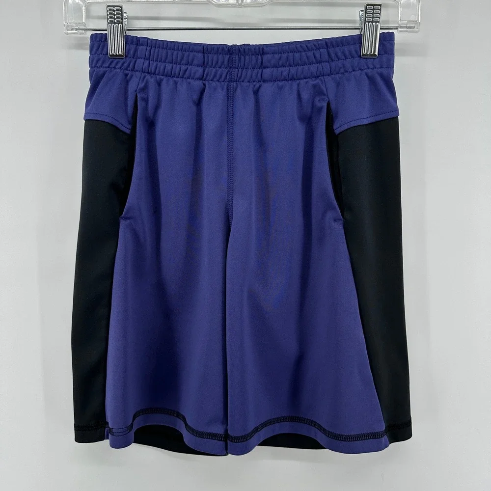 Zella Kids Purple Black Colorblock Athletic Shorts NR465502BB Size L 10-12